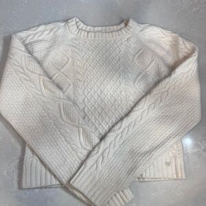 aritzia sunday best merino wool knit sweater xs cream casual comfy